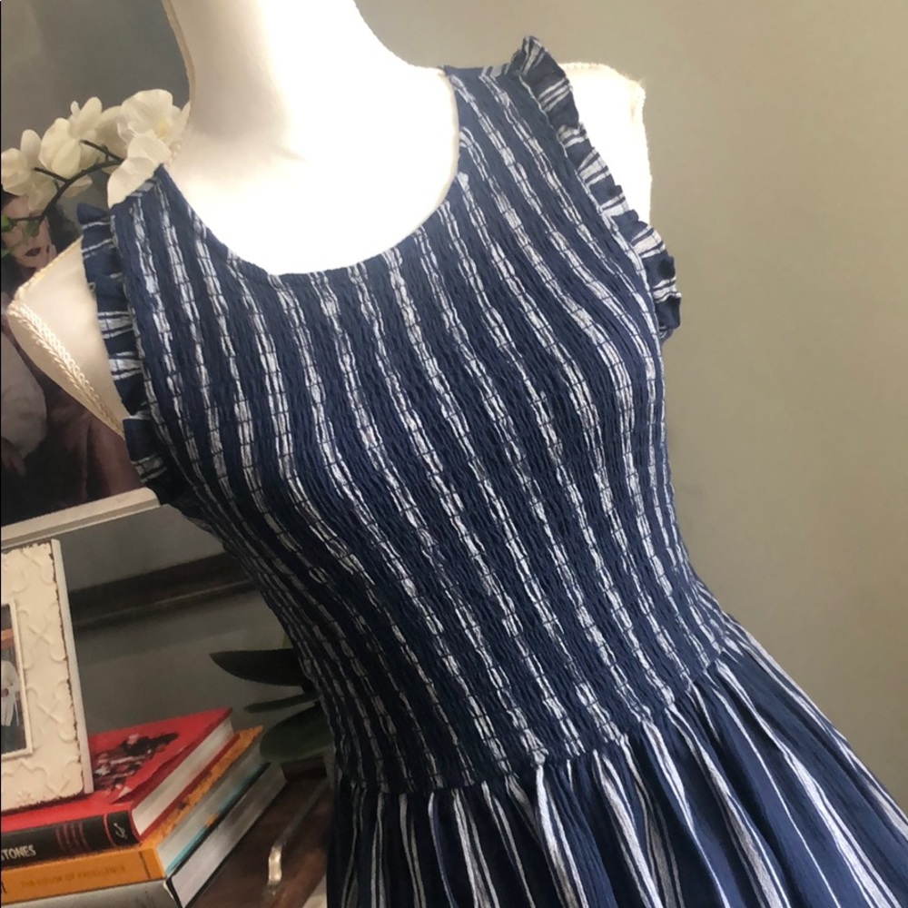 (Sold) BB Dakota You Can Jive Striped Smocked Dres - Picture 6 of 8